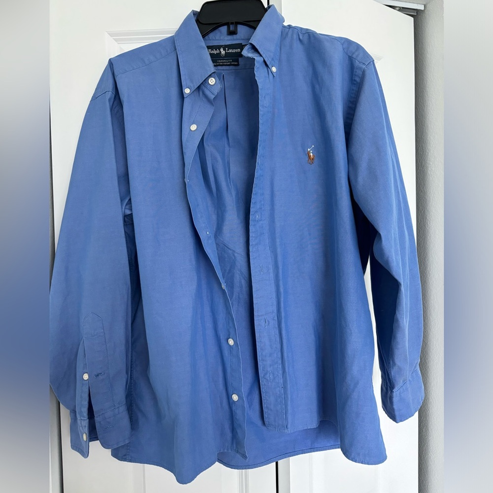 Ralph Lauren Blue Dress shirt 15 1/2 32